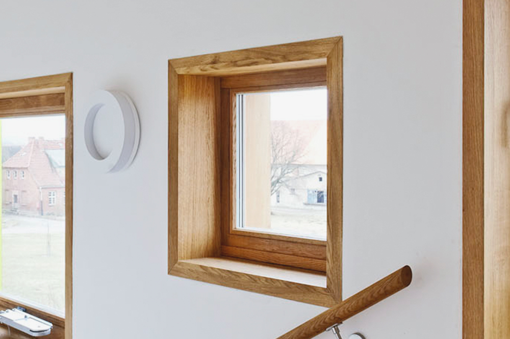 Eichenholzfenster mit 3-fach Isolierverglasung