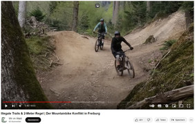 Verursachen Mountainbiker im Freiburger-Wald Probleme mit anderen Waldnutzern? Dieser Frage gehen Studenten in dem Videobeitrag "Der Mountainbike Konflikt in Freiburg" nach. Quelle: Youtube - Wir im Wald